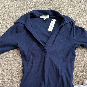 Banana Republic Deep Blue V-Neck Top